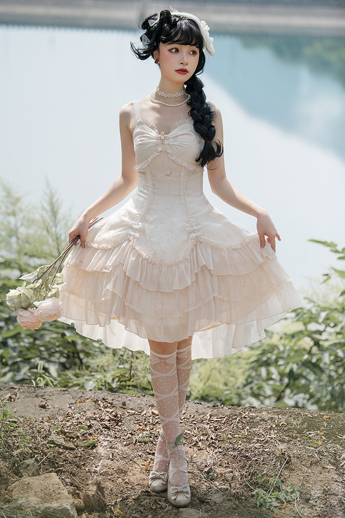 Alice Girl~Zhijian Flower~Qi Lolita Flounce JSK Bolero   