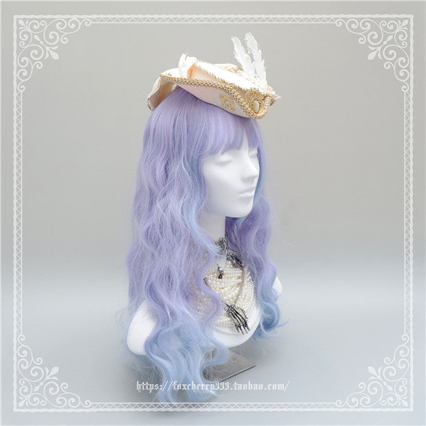 Fox Cherry-Lolita Palace Retro Gorgeous Feather Top Hat