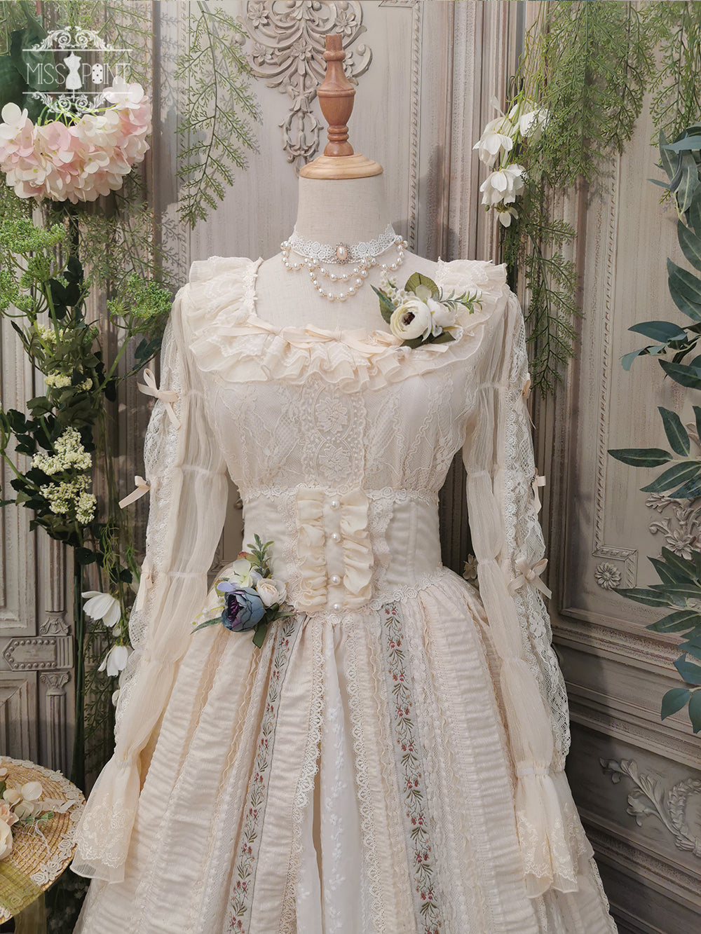 Miss Point~The Sally Gardens~Lotus Root Sleeve Lolita Blouse 8494:91284