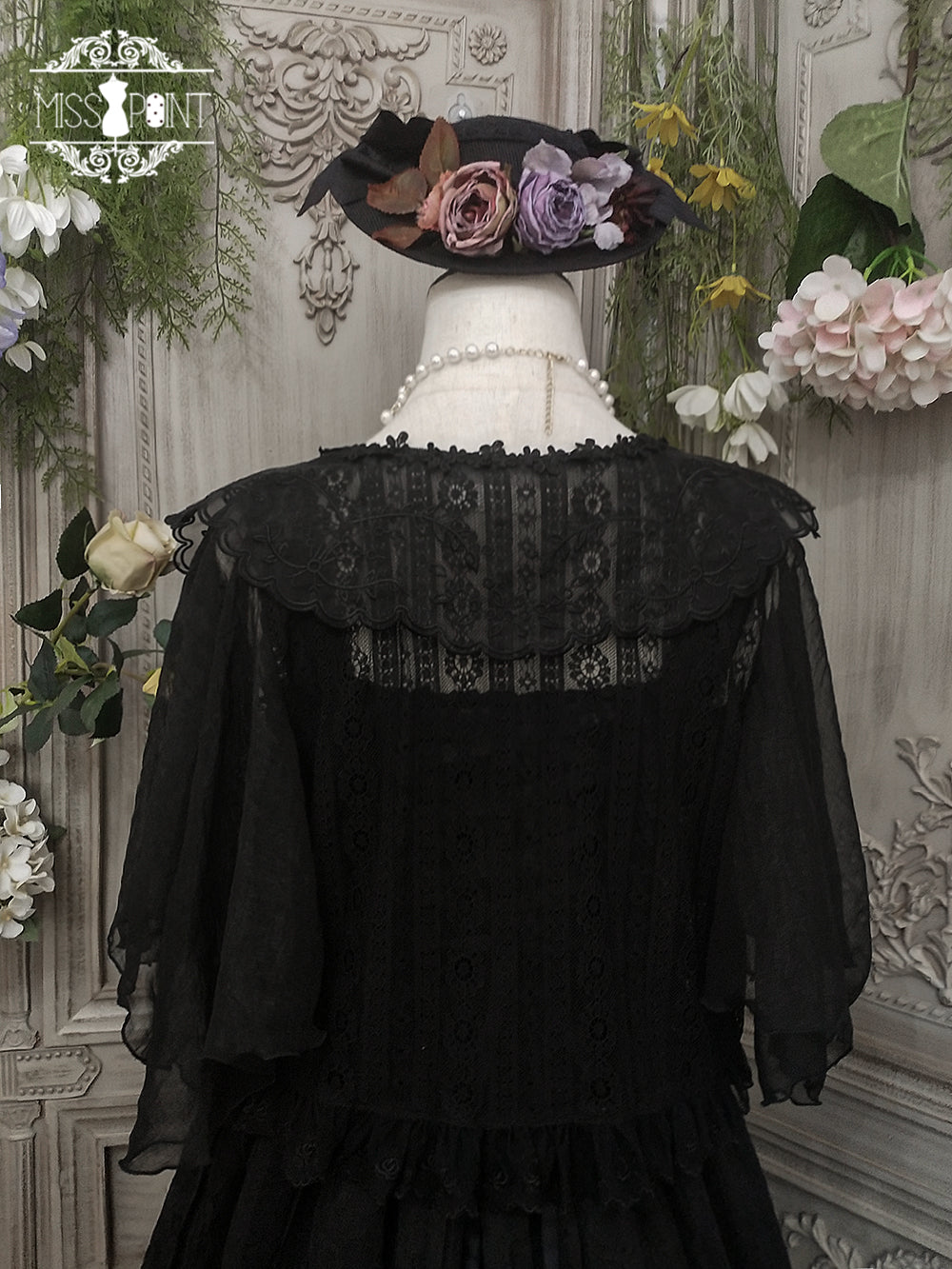 Miss Point~Woody Rose~Elegant Retro Lolita Blouse 528:61021