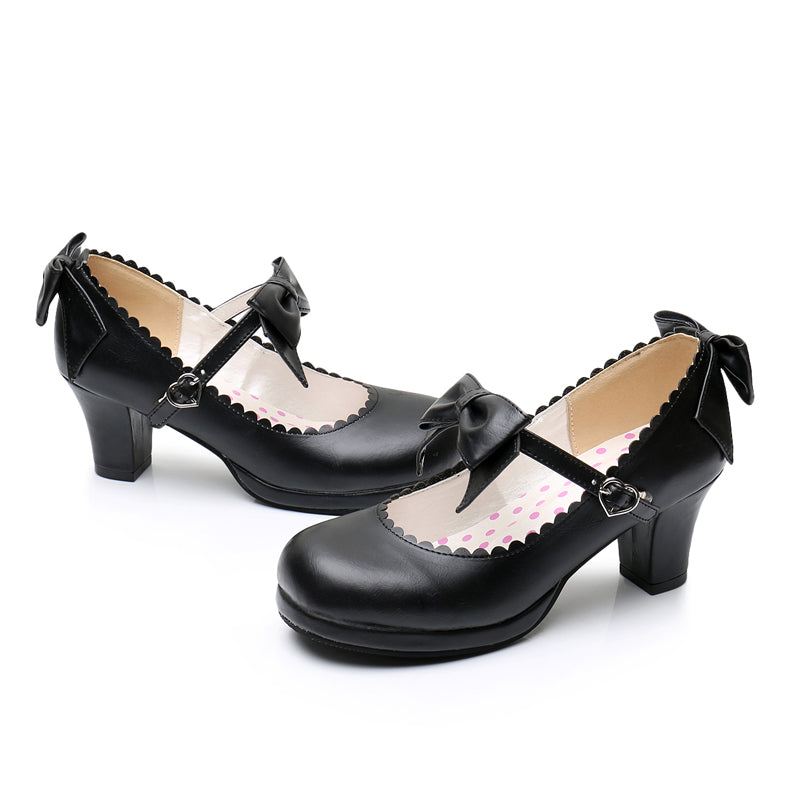 Sosic - Sweet Lolita Tea Party Thick Heels Shoes 33 black