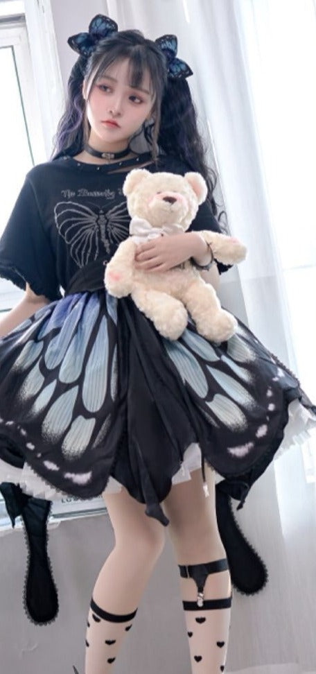 Star Fantasy - The Butterfly Effect Lace-up Punk Skirt Set