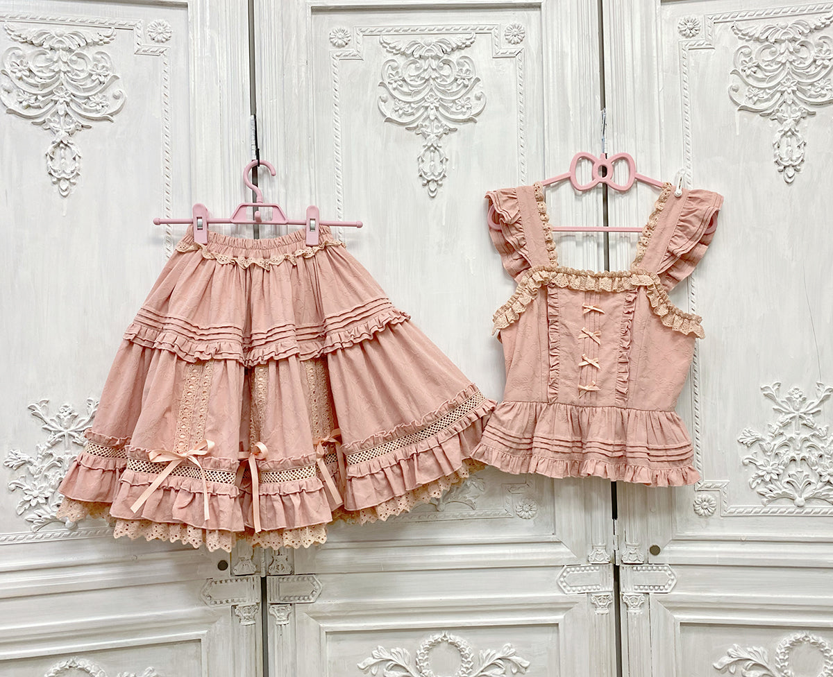 Little Dipper~Gone with the Wind~Elegant Lolita Corset S orange pink (corset only) 