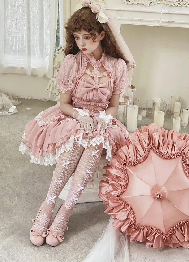 Your Princess - Cross Dream - Sweet Lolita Lace Pink OP Dress