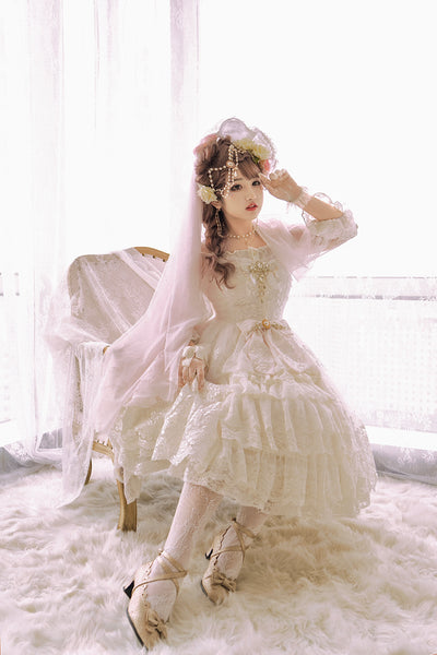 (Buy for me) Sweet Wood~Secret Garden In Midsummer ~Elegant Lolita Bridal JSK   