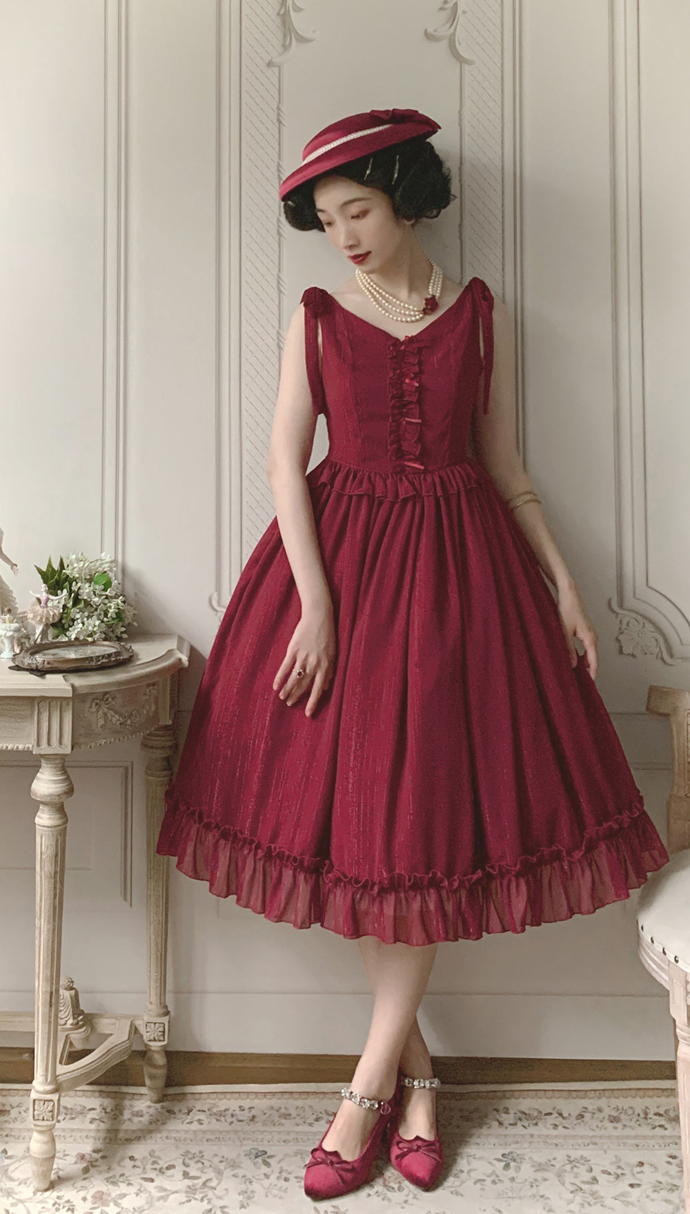 Miss point~Rhine Riverside~French Vintage Chiffon Lolita JSK 1802:45647