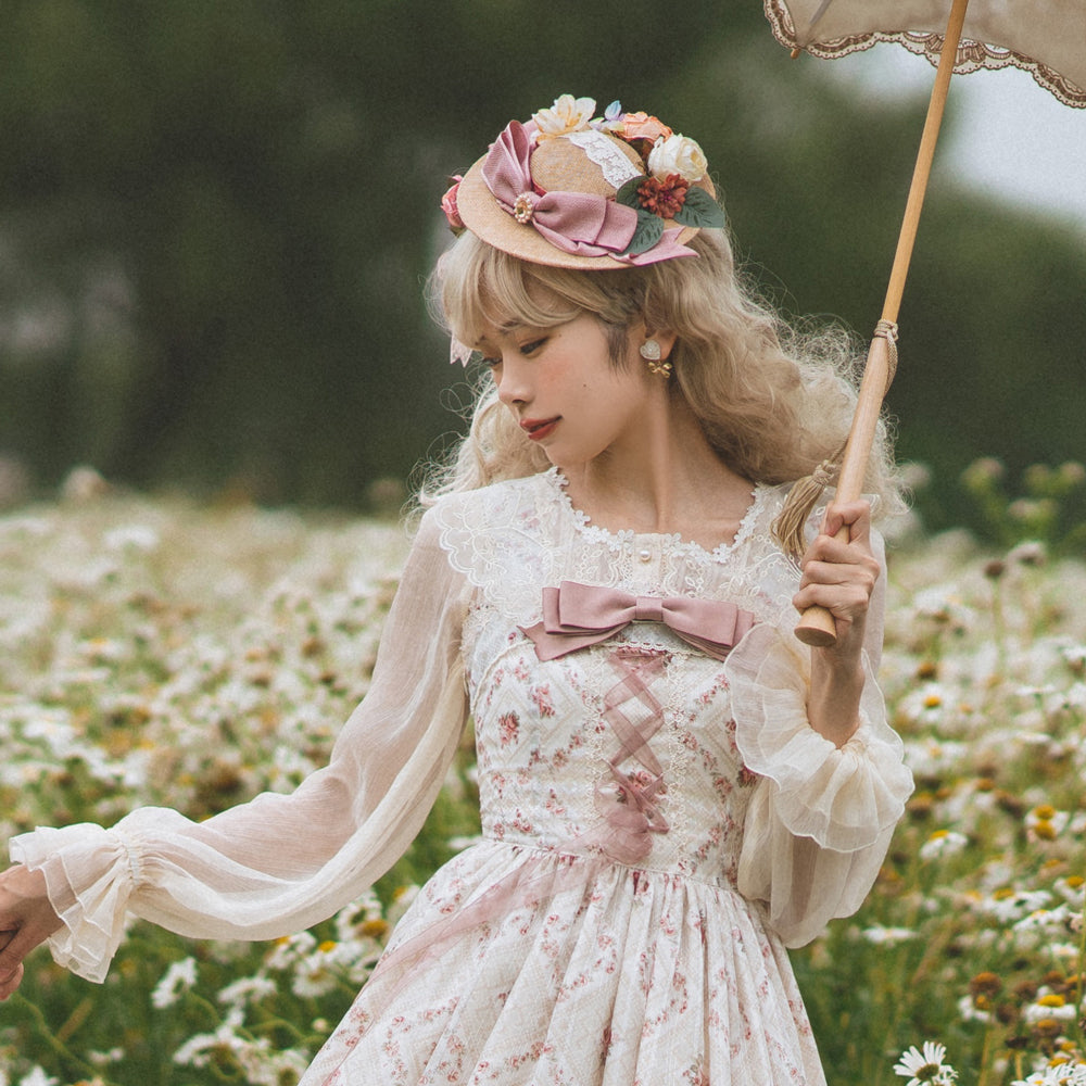 Miss Point - Woody Rose - Elegant Flower Lolita Hat