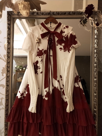 (Buy for me) Lullaby~Romeo~Gothic Lolita Bloodstained High Waist OP   