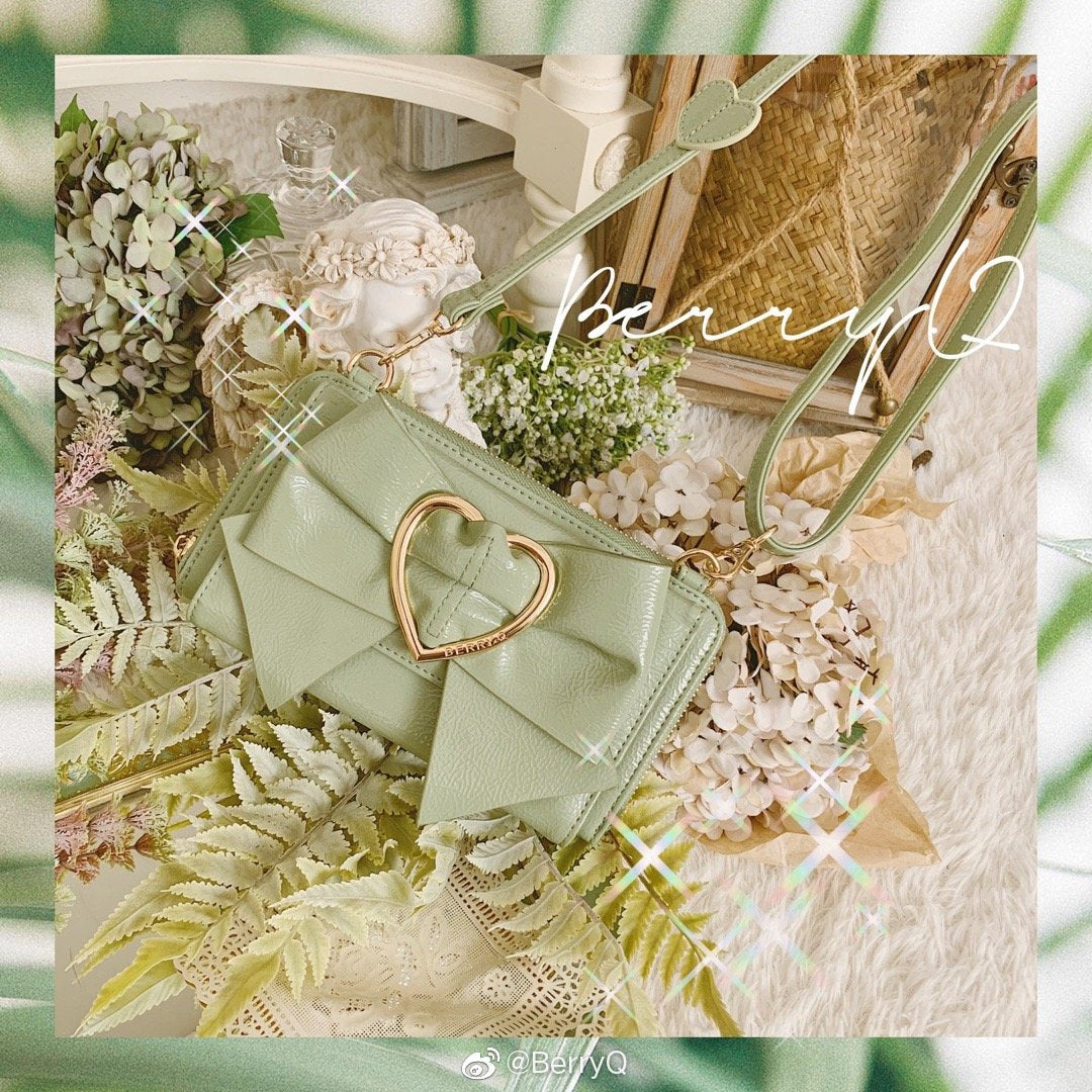 BerryQ~COCO~Sweet Lolita Handbags Multicolors Bows matcha green  