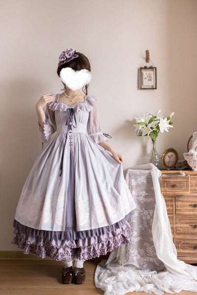 Little Dipper~Chinese Bellflower DIY Match Elegant Lolita Skirt   