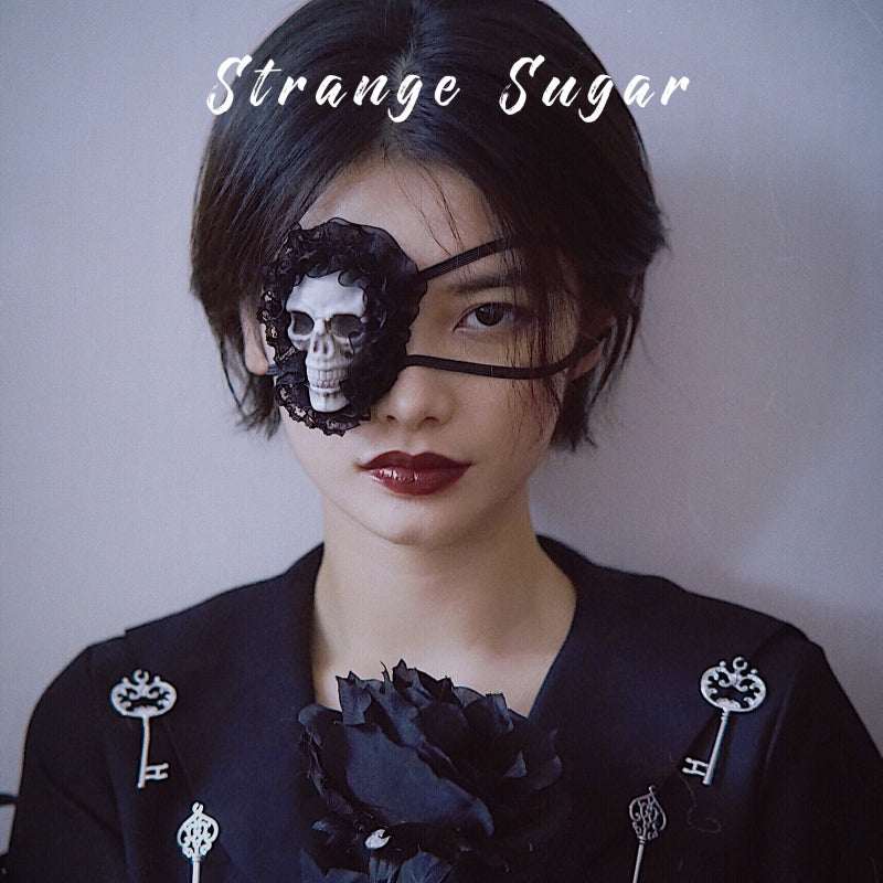 Strange Sugar~Gothic Lolita Halloween Skull Eye Mask   