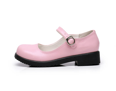 Sosic - Sweet Lolita Mary Jane Flat Shoes 35 pink