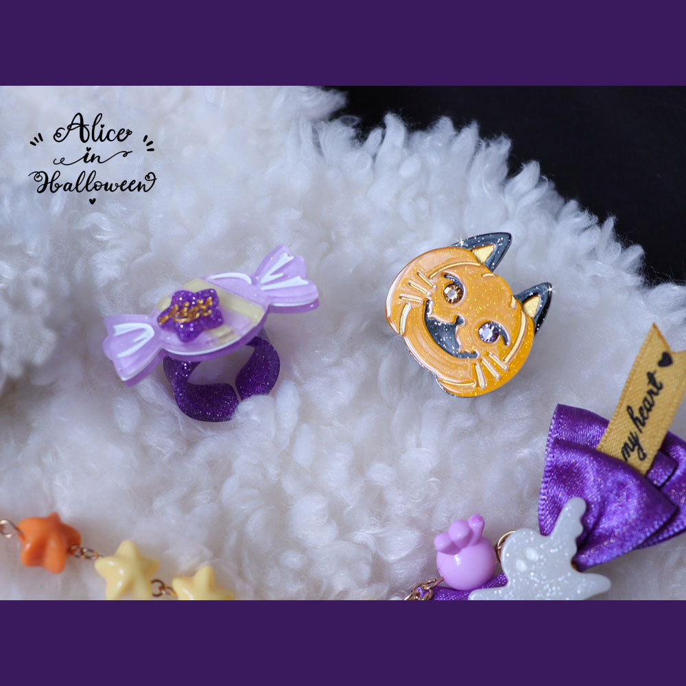 (Buyforme) Halloween Alice~Rainbow Candy~Sweet Lolita Ring Hairclip 6852:73312