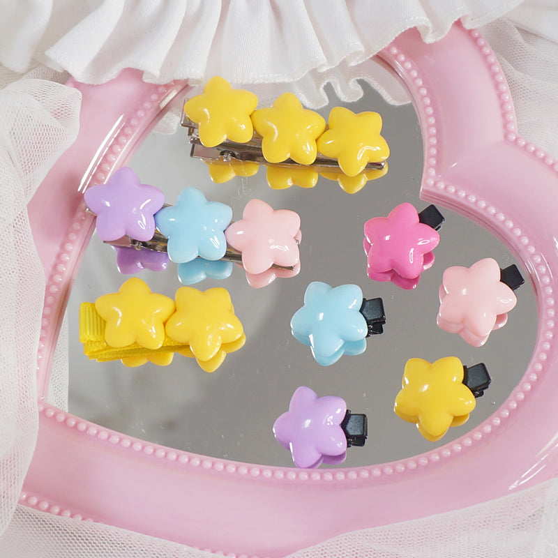 MaoJiang Handmade - Sweet Lolita Hair Pins Star Shape Multicolor