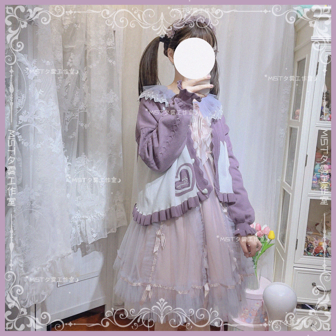 MIST~Beating Heart~Sweet Lolita Thick Sweater Coat Puff Sleeve 9908:115008