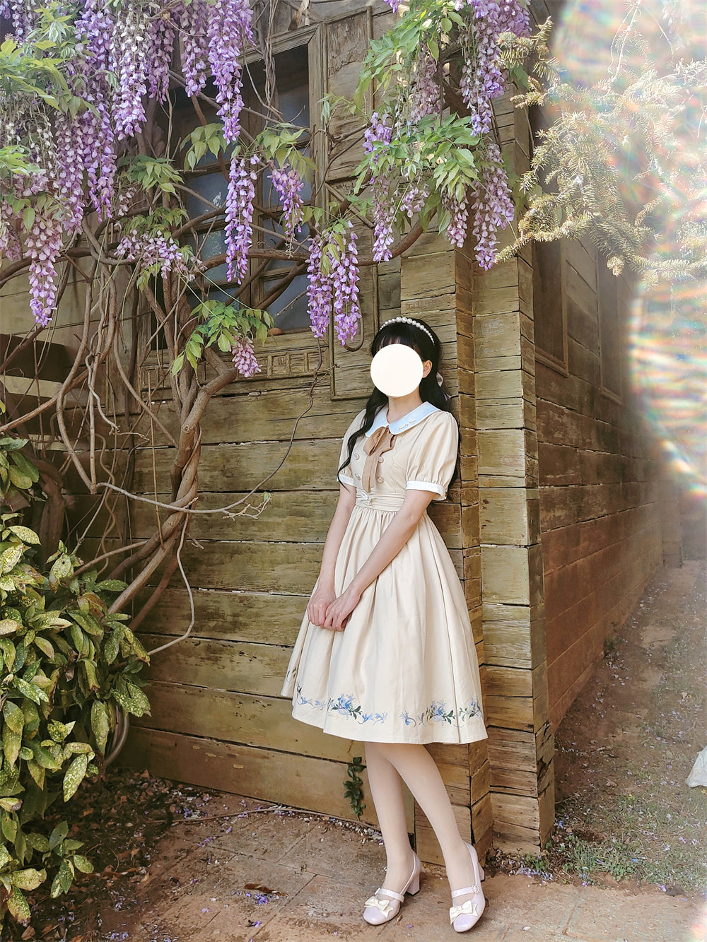 EESSILY~The Spring of Champs Elysees~Elegant Lolita Floral Embroidered OP   