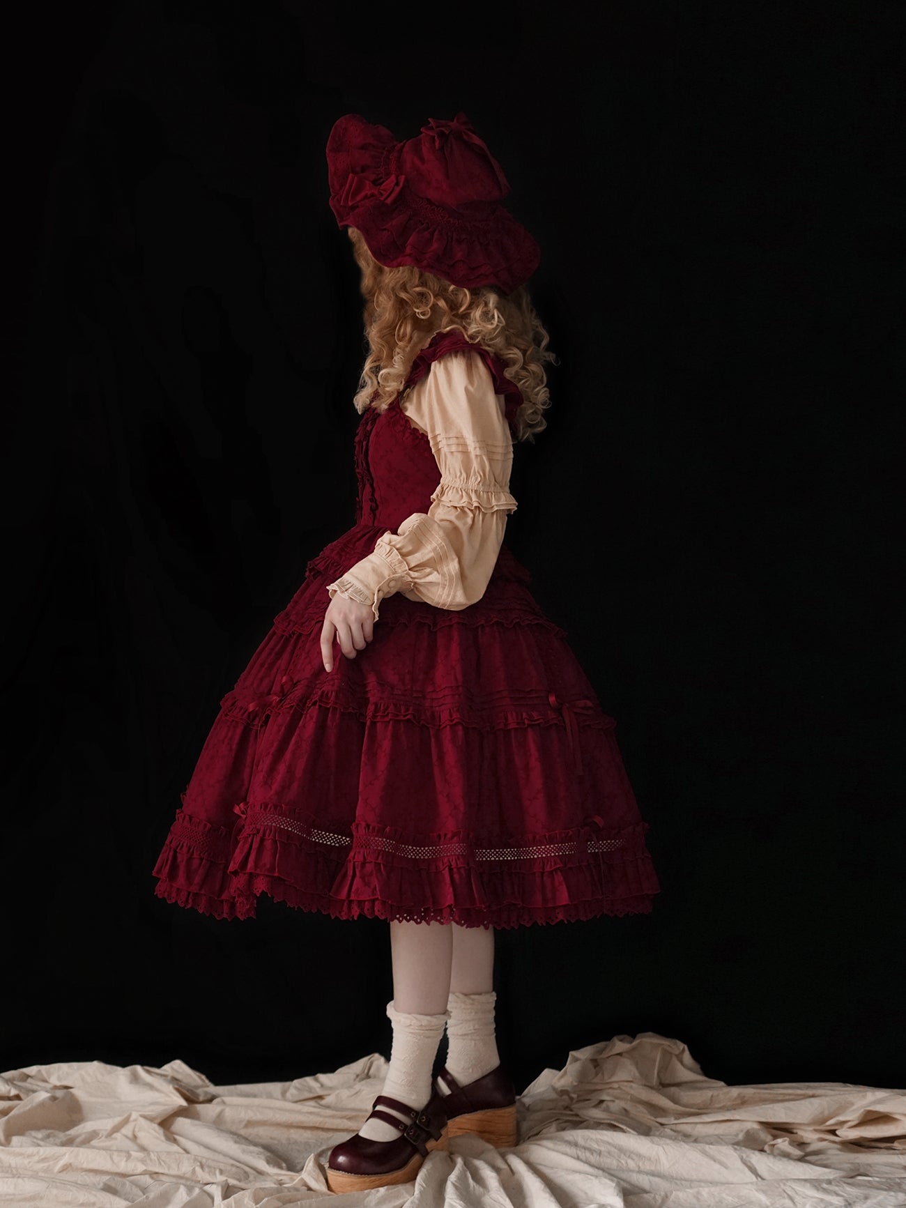 Little Dipper~Gone with the Wind~Tiered Ruffle Sweet Lolita SK Multicolors   