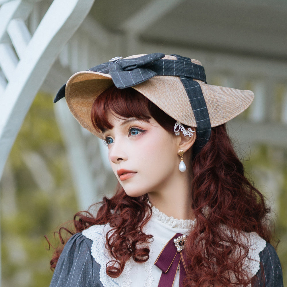 Elegant Handmade Lolita Flat Hat
