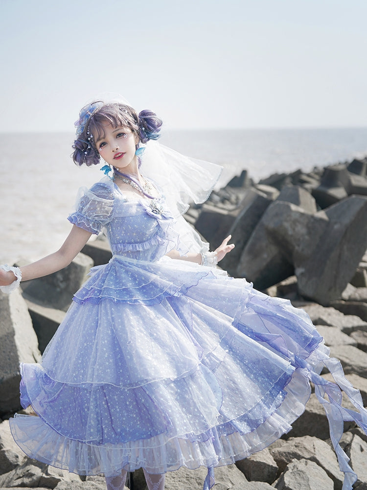 Fantastic Wind~Girl from the Deep Sea~KiraKira Chiffon Gauze Lolita Skirt   