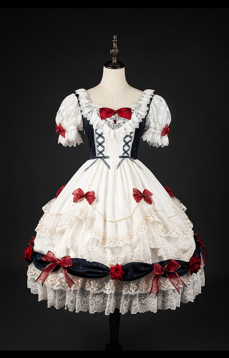 Youpairui~Snow White Sweet Lolita OP Dress S op only 