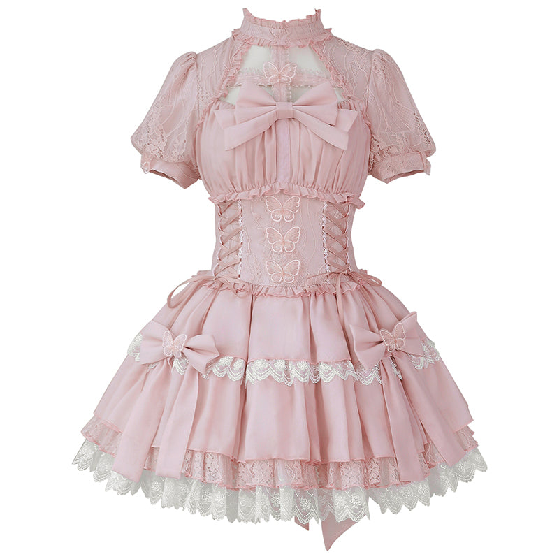 Your Princess - Cross Dream - Sweet Lolita Lace Pink OP Dress