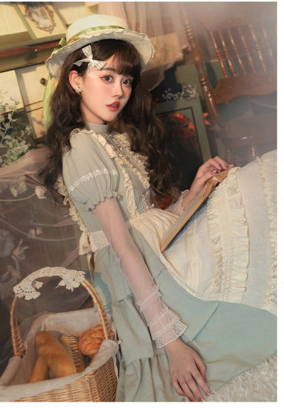 With PUJI~Mianmian Diary~Pastoral Style Lolita OP Dress   