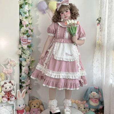 (Buyforme) Naomi Studio~Maid Lolita Summer Lolita OP Multicolors M pink 