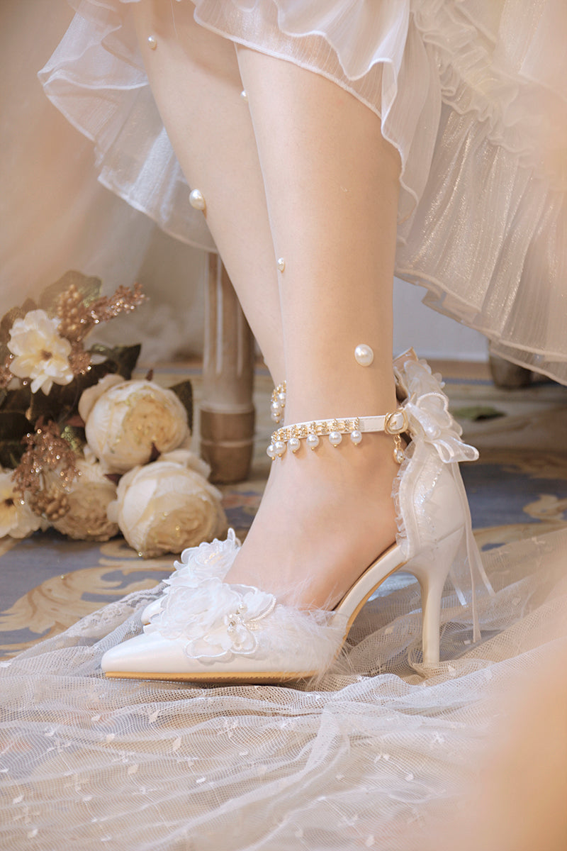 One Night~Pointed Toe Universal Thin Heel Lolita Shoes   