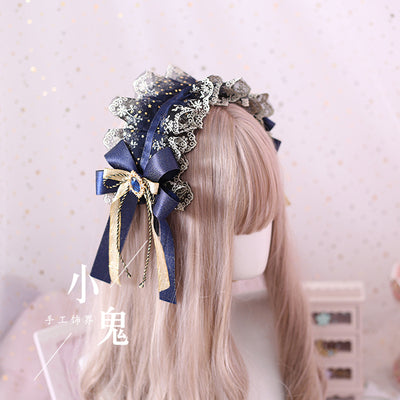 Xiaogui~Luxury Lolita Headdress Accessories free size lace hair ties KC 