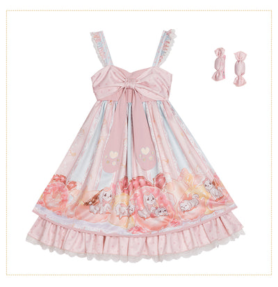(BuyforMe) YingLuoFu~ Sweet Lolita Princess Jumper Dress JSK dress+bows S 
