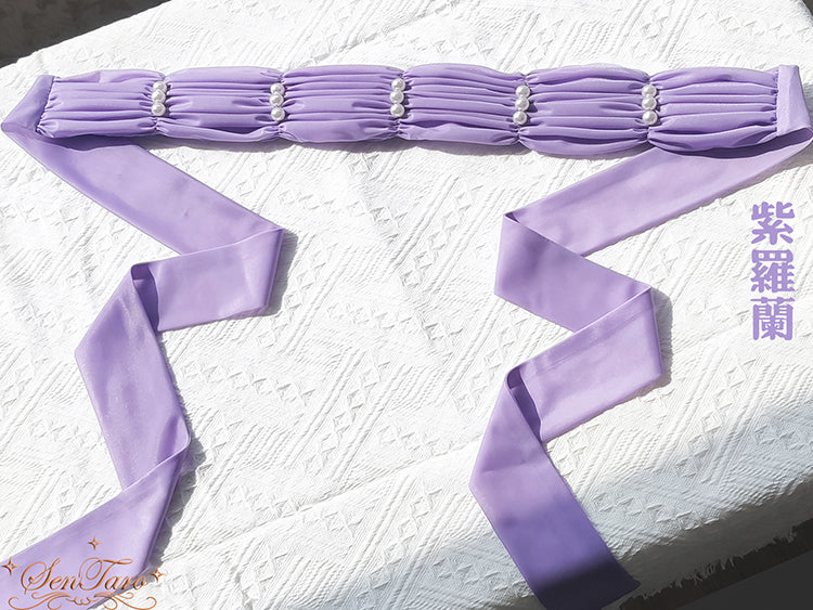 Sentaro - Elegant Lolita Multiple Colors Waist Tie violet