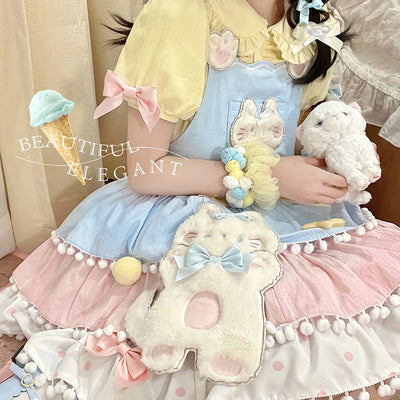 Alice Girl~Candy Cat~Sweet Lolita Dress Lovely Salopette   