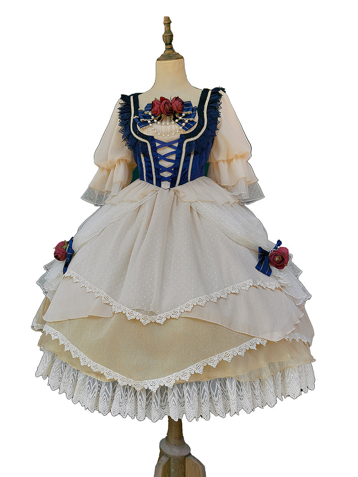 Infanta~Snow White~Split Style Lolita OP Dress   