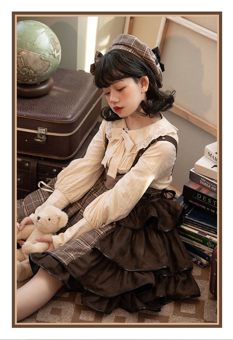 Honey Machine~Little Detective~Gothic Punk Lolita Salopette   