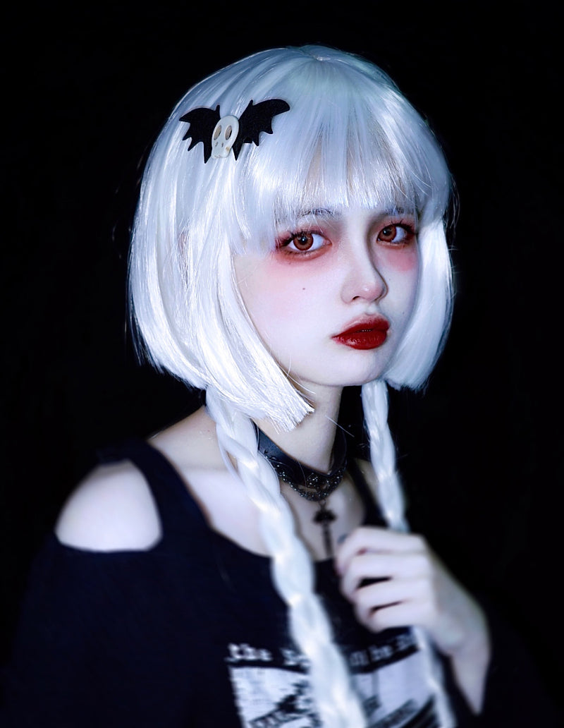 Strange Sugar~Gothic Headdress Hallowen Skull Bat Hairclip   