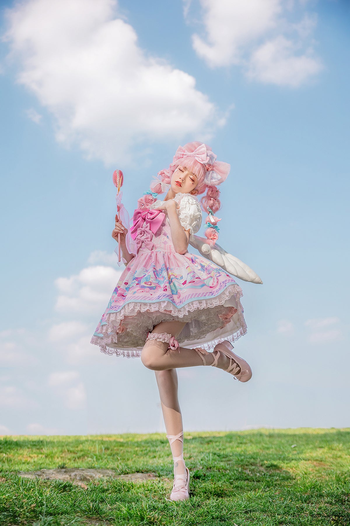 (Buyforme)Vcastle~Maiden's Treasure~Pink Sweet Lolita Salopette   