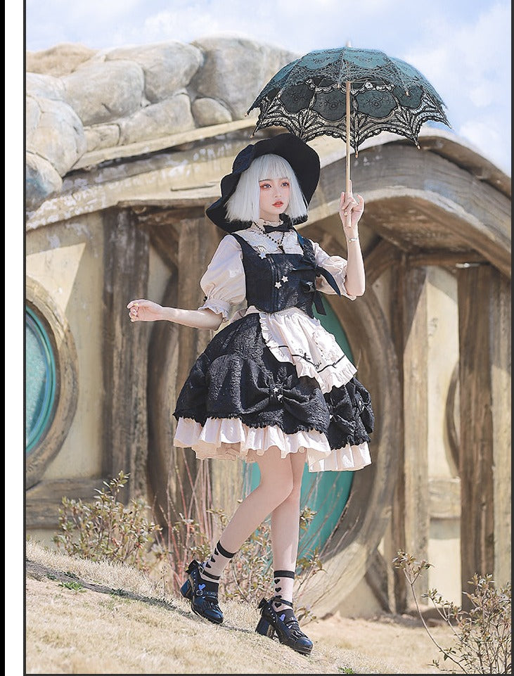 With PUJI~Witch Script~Embroidery Doll Lolita JSK   