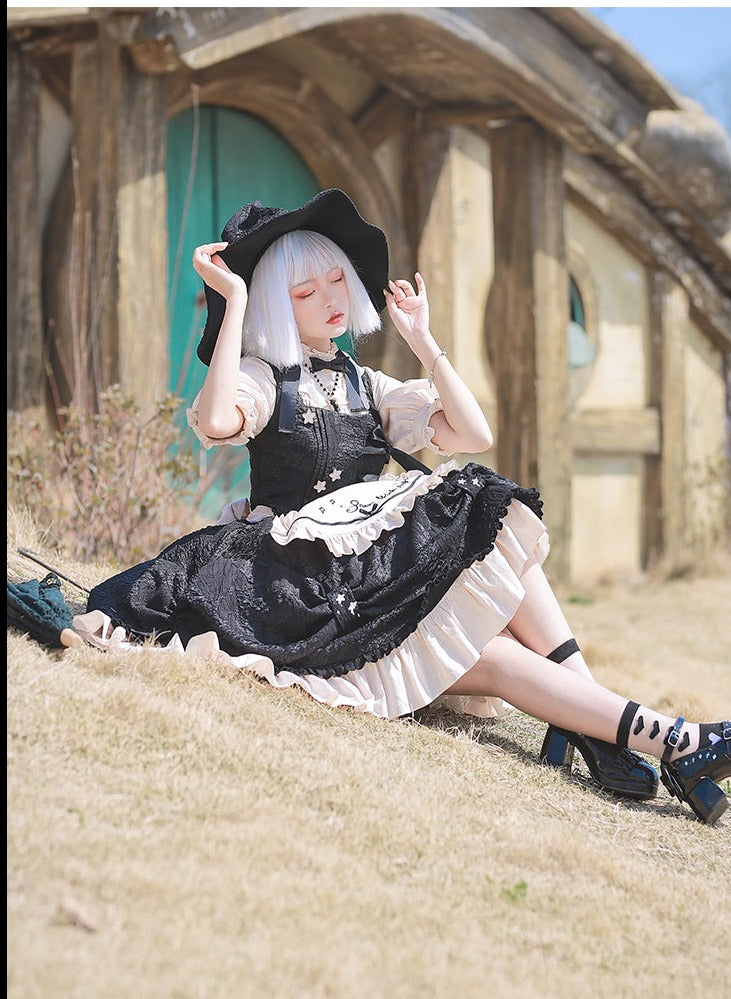 With PUJI~Witch Script~Embroidery Doll Lolita JSK   