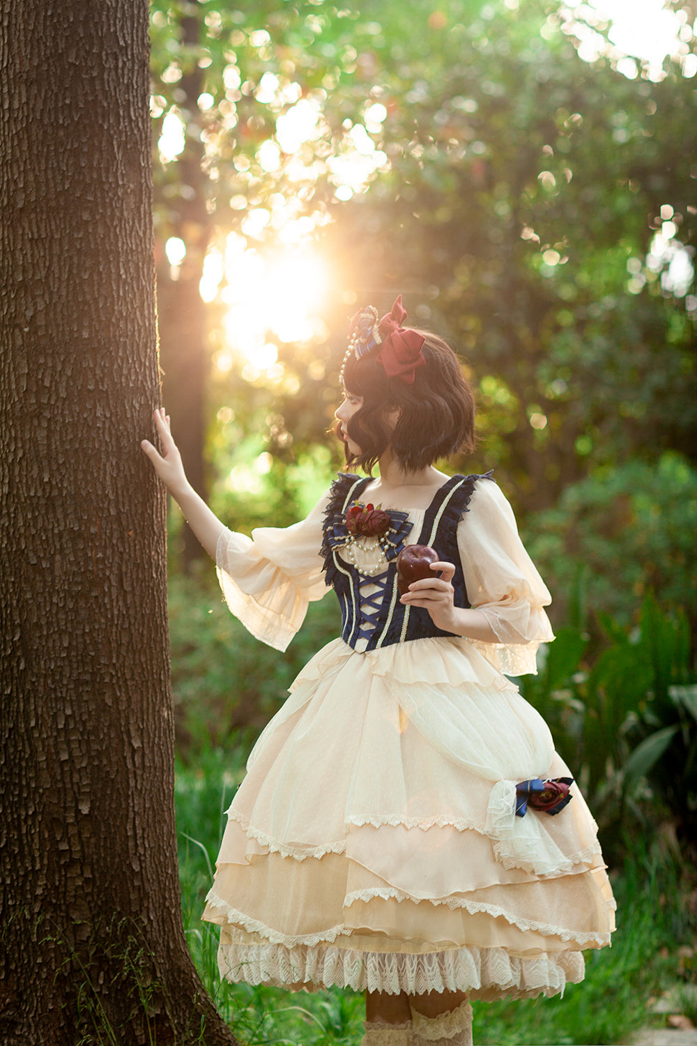Infanta~Snow White~Split Style Lolita OP Dress   