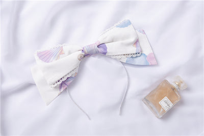 (Buyforme) Semi-sugar Sweetheart~Seaside Shell Lolita Headwear free size white KC 