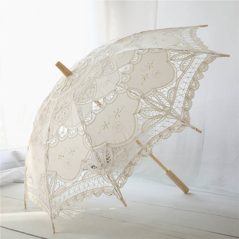 Hollow Vintage Lace Wedding Lolita Parasol Multicolors   