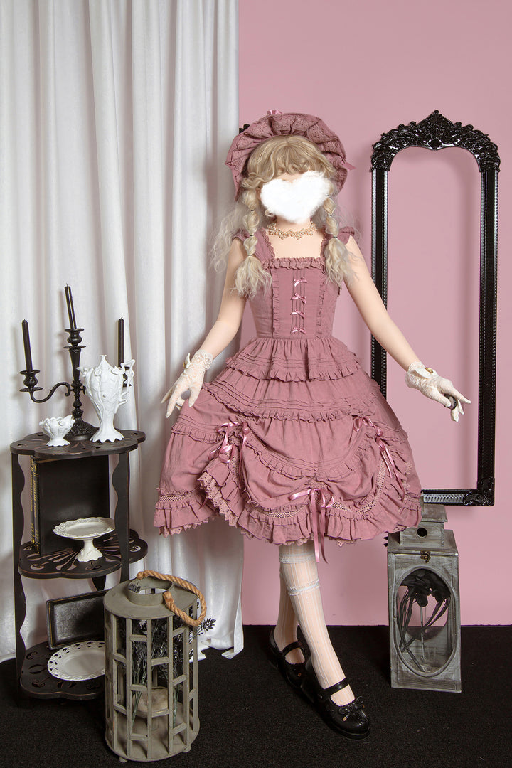 Little Dipper~Gone with the Wind~Tiered Ruffle Sweet Lolita SK Multicolors   