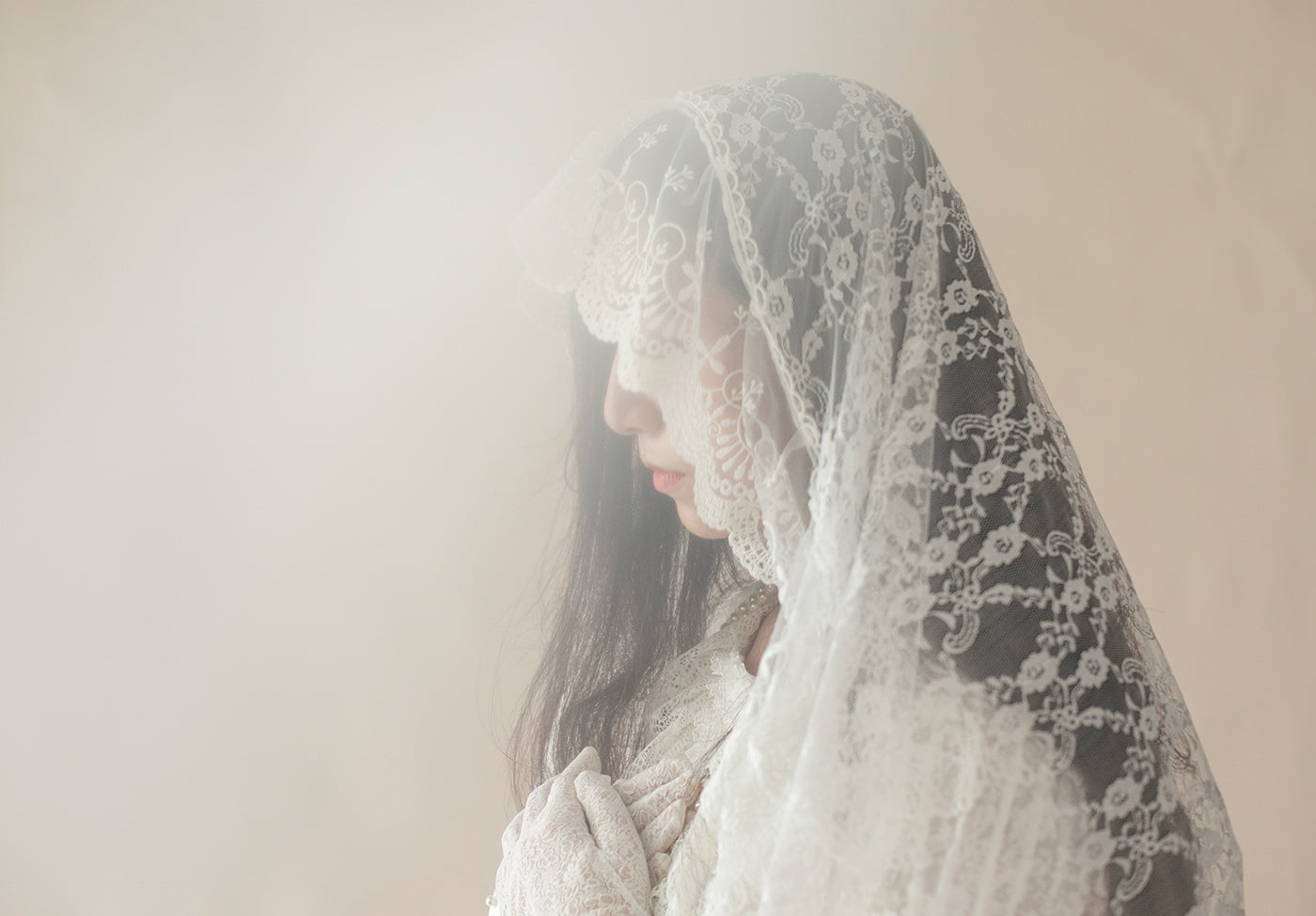 SweetDreamer~Vintage Lolita White Wedding Veil   