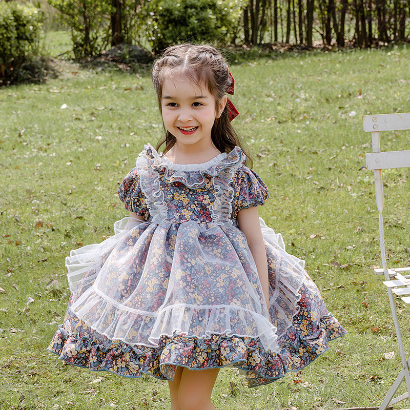 Kawai Kid Lolita Floral Dress floral dress 80cm 