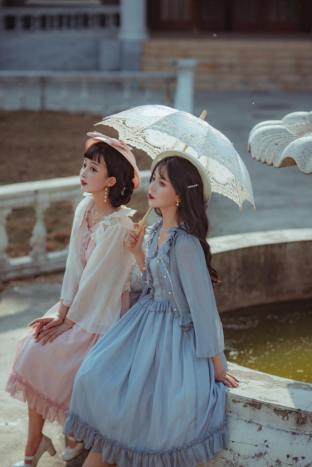 Miss point - Rhine Riverside - French Vintage Chiffon Lolita JSK