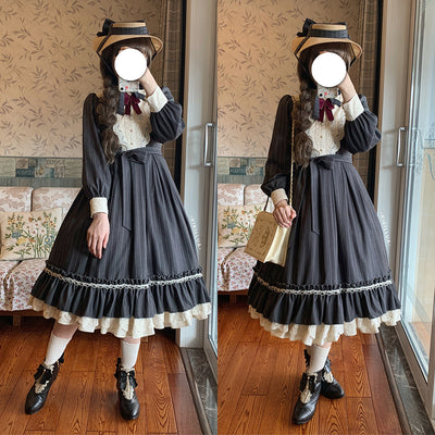 Miss point~Rose Silhouette~Vintage Classic Lolita OP   