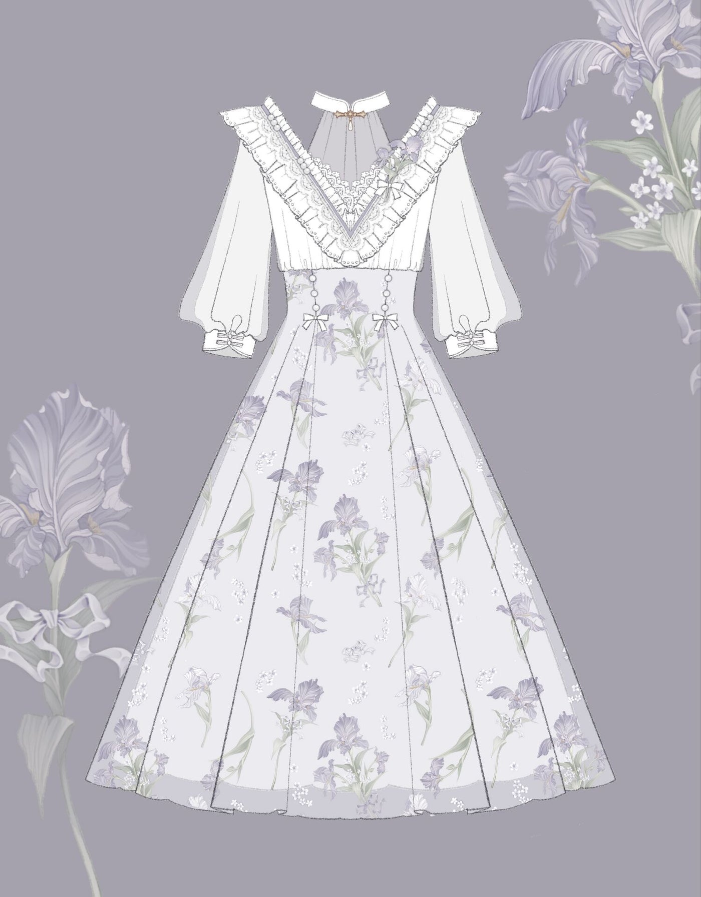 Your Princess~Elegant Lolita OP White Princess Dress   