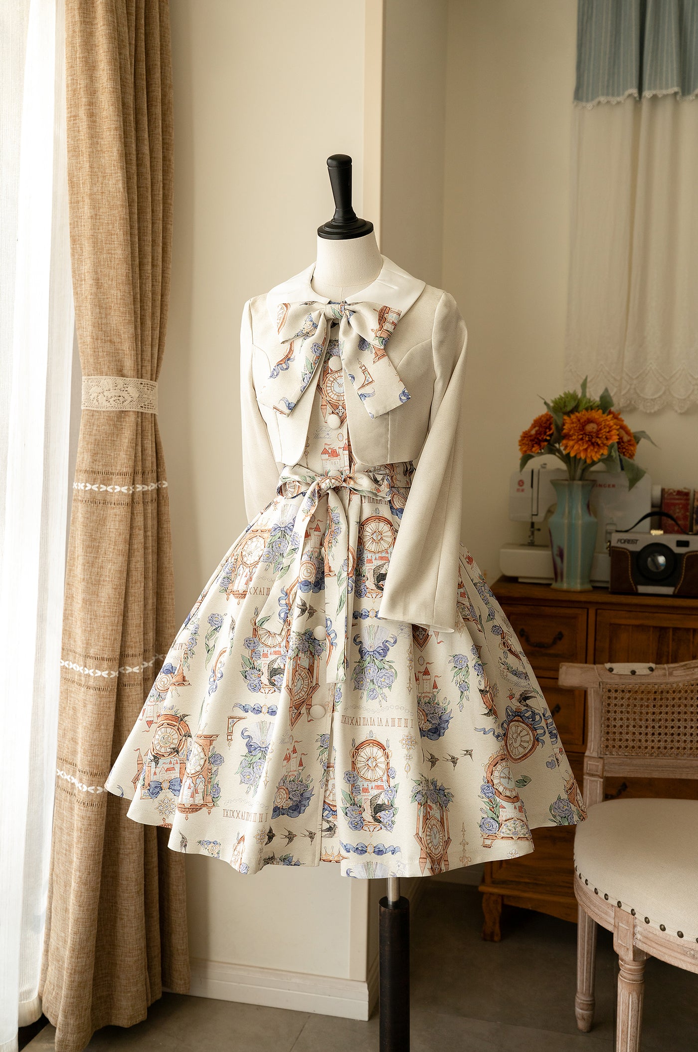 (Buyforme)Forest Wardrobe~Classical Lolita Dress and Coat Suit S off-white 