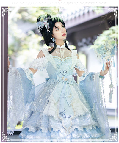 YingLuoFu~YaoYangFuJi~Lolita Tea Party JSK Dress   
