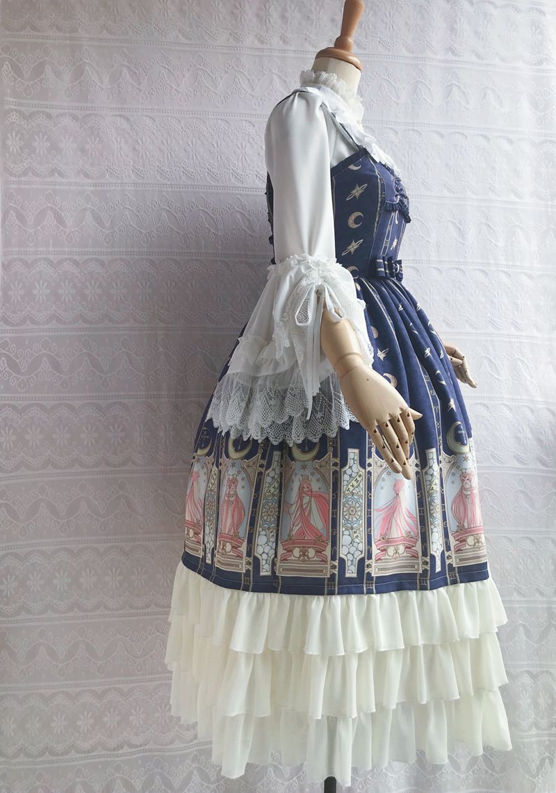 Yilia ~ Constellation Printing Chiffon Lolita JSK Dress   